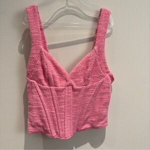 Zara / Pink Textured Women's Crop Top Size Small